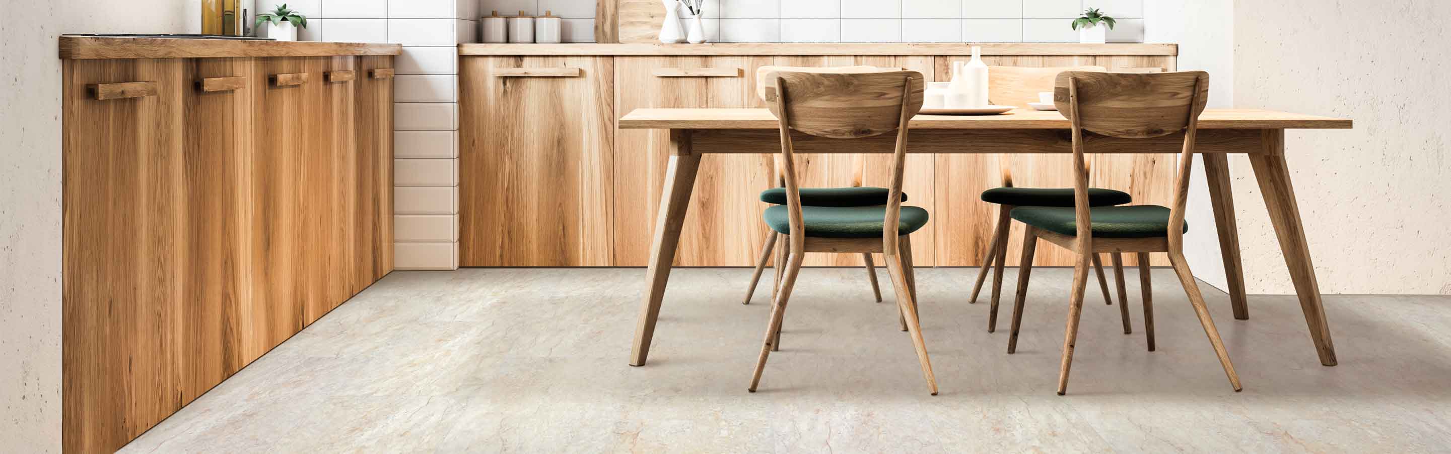 vinyl floors in a kitchen